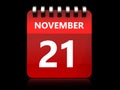 3d 21 november calendar