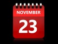 3d 23 november calendar