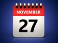 3d 27 november calendar