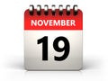 3d 19 november calendar