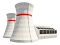 3D Illustration of Nuclear power station