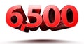 Number 6500. Royalty Free Stock Photo