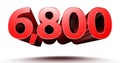 Number 6800. Royalty Free Stock Photo