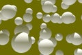 3d illustration of numerous, white spheres