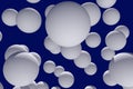 3d illustration of numerous, white spheres