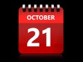 3d 21 october calendar