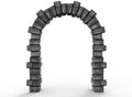 3d illustration of old arch way Royalty Free Stock Photo