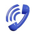 3d illustration of old classic telephone becoming a well-known object