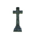 3D illustration of an old grey cross shaped gravestone Royalty Free Stock Photo