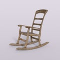 3d-illustration of an old rocking chair Royalty Free Stock Photo