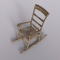 3d-illustration of an old rocking chair Royalty Free Stock Photo