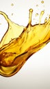 3D illustration of olive engine oil splash isolated on a white background Royalty Free Stock Photo