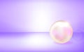 3d illustration of one sparkling rose pearl.