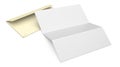 3d illustration of open blank mail envelope