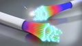 Optical fiber cables or fiber optics Royalty Free Stock Photo