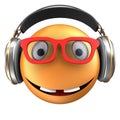 3d orange emoticon smile