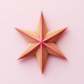 Little Star: Origami Paper With Gold And Pink Colors