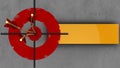 3d painted target with three arrows Royalty Free Stock Photo