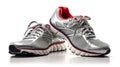 3D illustration of a pair of running shoes with a white background. Royalty Free Stock Photo