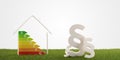 3d-illustration paragraph symbol house energy efficiency Royalty Free Stock Photo