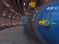 3D-illustration of a particle accelerator and hadron collider Royalty Free Stock Photo