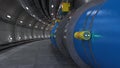 3D-illustration of a particle accelerator and hadron collider Royalty Free Stock Photo
