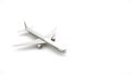 3D illustration, passenger large plane on a white background.