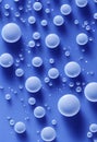 3d illustration pattern water droplets blue background Royalty Free Stock Photo