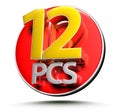 12 PCS 3d. Royalty Free Stock Photo