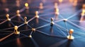 3D illustration of a person connecting cables to a network, symbolizing teamwork and global communication in a business setting