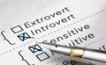 Personality Test, Extrovert or Introvert Person