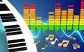 3d audio spectrum piano keyboard