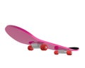 3d illustration of the pink skateboard on an isolated background