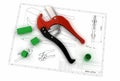 3d illustration of pipe cutter