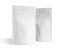 3D Illustration. Plastic Pouch Packaging Mockup in white background