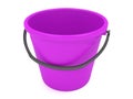 3d illustration of a purple plastic bucket on a white background