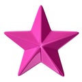 3D illustration purple star sign Symbol