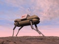 Quadruped robot transporting medical aid Royalty Free Stock Photo