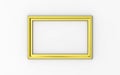 3d illustration of a rectangular picture frame on white background