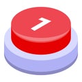Red button showing number one ranking position