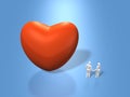 3D illustration of red Heart Royalty Free Stock Photo