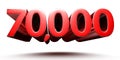 70000 red 3d. Royalty Free Stock Photo