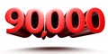 90000 red 3d. Royalty Free Stock Photo