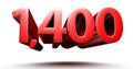 1400 red. Royalty Free Stock Photo