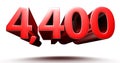 Number 4400. Royalty Free Stock Photo