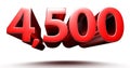 4500 red. Royalty Free Stock Photo