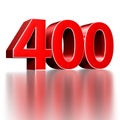 Number 400 3d. Royalty Free Stock Photo