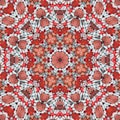 3d illustration. Red seamless pattern with imitation of volumetric texture of stones.