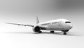 3d illustration, 3d render. 3D image. Airplane, airport, Boeing.