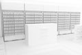 3D Illustration Rendering. Clean Pharmacy views on white backgorund for presentation and mockup blueprints. Architectural - Large Royalty Free Stock Photo